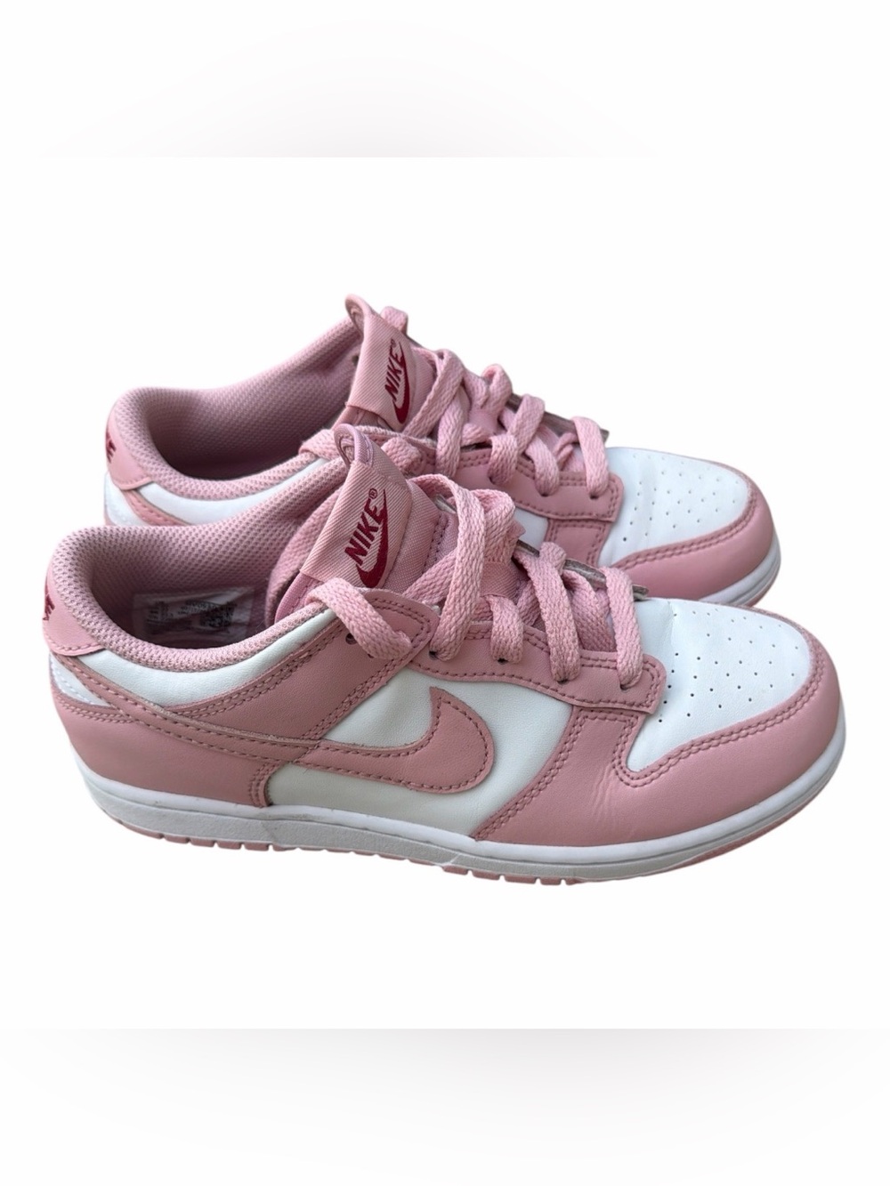 Nike Kids Pink and White Low-Top Sneakers